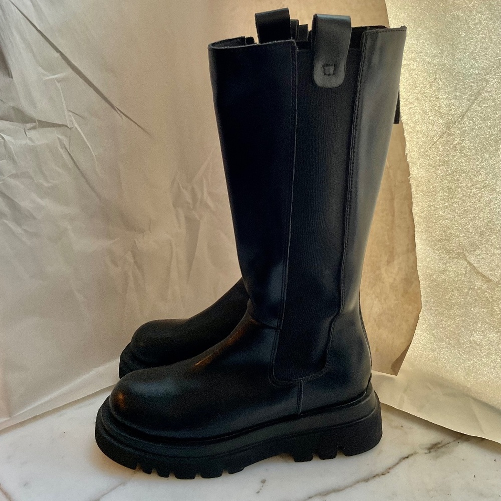 BASSO Nixon size 40 Combat Knee High Boots NEW
